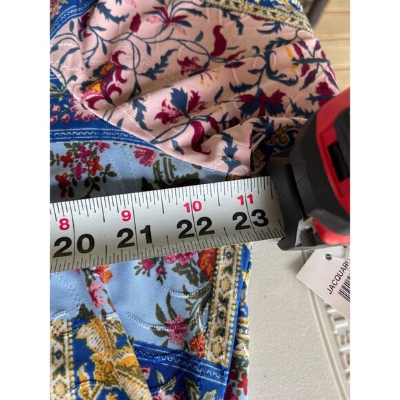 JM Collection Floral Patchwork Tunic Top With 3/4 Sleeves & Asymmetrical Hem XXL - Picture 4 of 7